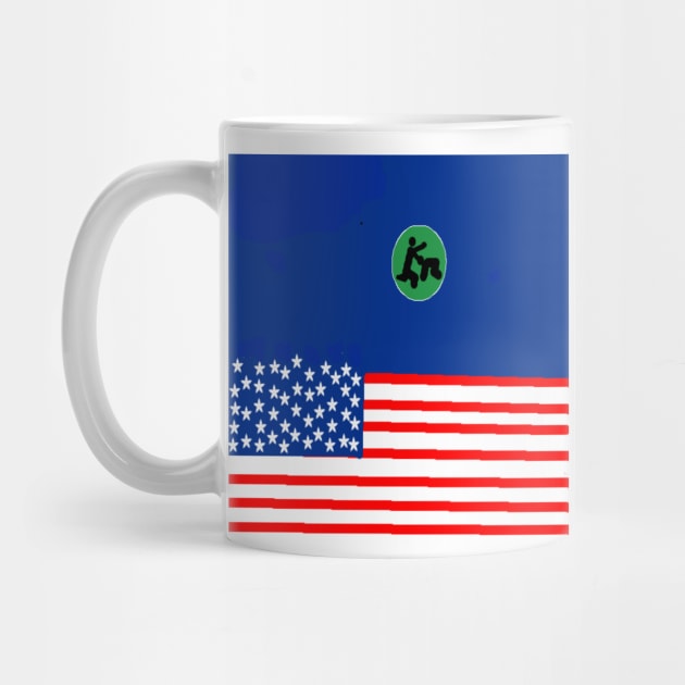 Sporty USA Design on White Background by 2triadstore